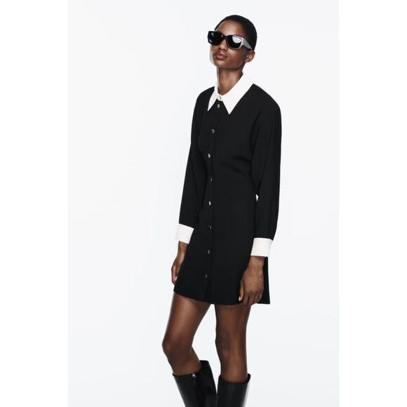 ZARA MINI SHIRT DRESS - Picture 10 of 15